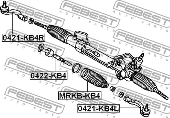 Febest MRKB-KB4 - Putekļusargs, Stūres iekārta autodraugiem.lv