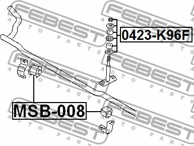 Febest MSB-008 - Bukse, Stabilizators autodraugiem.lv