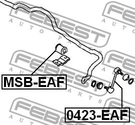 Febest MSB-EAF - Bukse, Stabilizators autodraugiem.lv