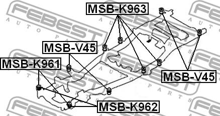 Febest MSB-K961 - Bukse, Tr. līdzekļa rāmis autodraugiem.lv