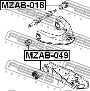 Febest MZAB-018 - Piekare, Šķērssvira autodraugiem.lv