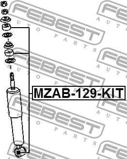 Febest MZAB-129-KIT - Montāžas komplekts, Amortizators autodraugiem.lv