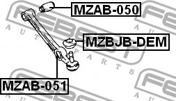 Febest MZBJB-DEM - Remkomplekts, Balst / Virzošais šarnīrs autodraugiem.lv