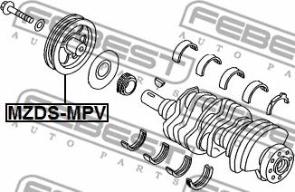 Febest MZDS-MPV - Piedziņas skriemelis, Kloķvārpsta autodraugiem.lv