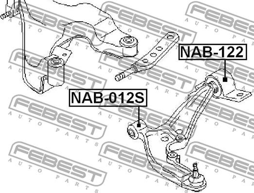 Febest NAB-012S - Piekare, Šķērssvira autodraugiem.lv