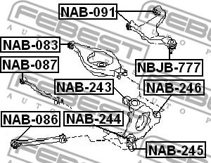 Febest NAB-086 - Piekare, Šķērssvira autodraugiem.lv