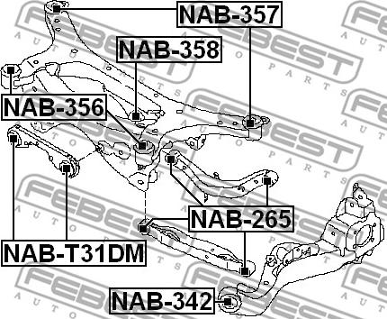 Febest NAB-342 - Piekare, Šķērssvira autodraugiem.lv