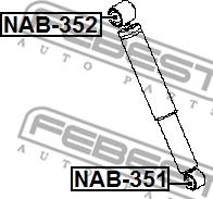 Febest NAB-351 - Bukse, amortizators autodraugiem.lv