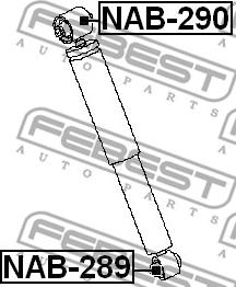 Febest NAB-290 - Bukse, amortizators autodraugiem.lv