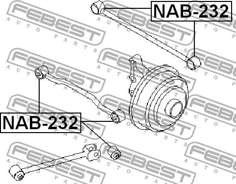 Febest NAB-232 - Piekare, Šķērssvira autodraugiem.lv