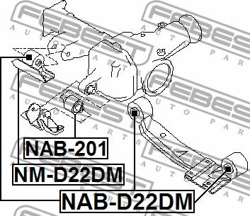 Febest NAB-D22DM - Piekare, Diferenciālis autodraugiem.lv