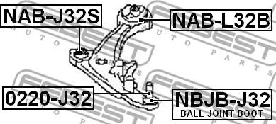 Febest NAB-L32B - Piekare, Šķērssvira autodraugiem.lv