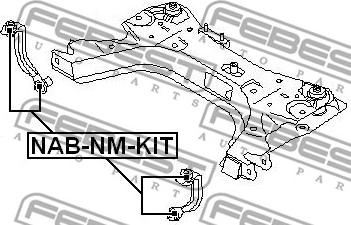 Febest NAB-NM-KIT - Remkomplekts, Neatk. balstiekārtas šķērssvira autodraugiem.lv