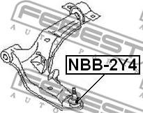 Febest NBB-2Y4 - Remkomplekts, Balst / Virzošais šarnīrs autodraugiem.lv