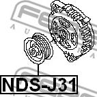 Febest NDS-J31 - Piedziņas skriemelis, Ģenerators autodraugiem.lv