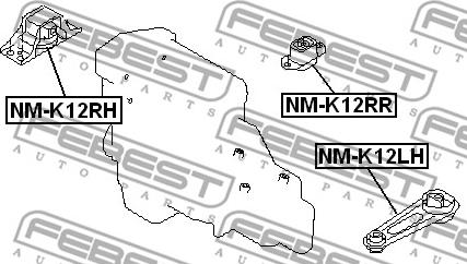 Febest NM-K12RR - Piekare, Dzinējs autodraugiem.lv