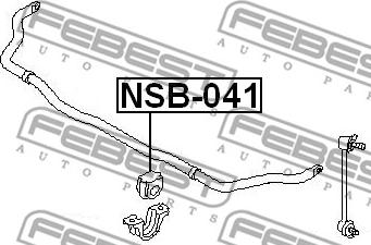 Febest NSB-041 - Bukse, Stabilizators autodraugiem.lv