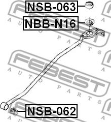 Febest NSB-062 - Bukse, Pārnesumkārbas kulises štoks autodraugiem.lv