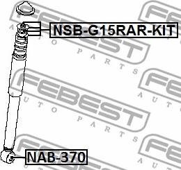 Febest NSB-G15RAR-KIT - Montāžas komplekts, Amortizators autodraugiem.lv