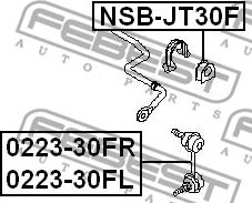 Febest NSB-JT30F - Bukse, Stabilizators autodraugiem.lv