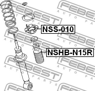 Febest NSHB-N15R - Gājiena ierobežotājs, Atsperojums autodraugiem.lv