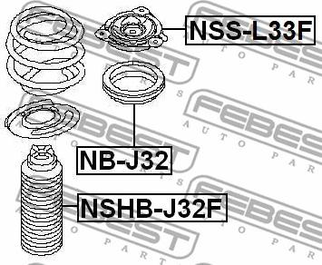 Febest NSS-L33F - Amortizatora statnes balsts autodraugiem.lv