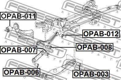 Febest OPAB-012 - Piekare, Šķērssvira autodraugiem.lv