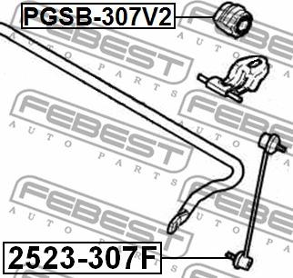 Febest PGSB-307FV2 - Bukse, Stabilizators autodraugiem.lv