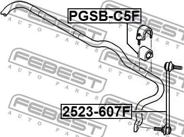 Febest PGSB-C5F - Bukse, Stabilizators autodraugiem.lv