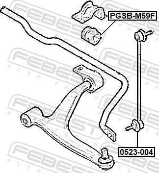 Febest PGSB-M59F - Bukse, Stabilizators autodraugiem.lv