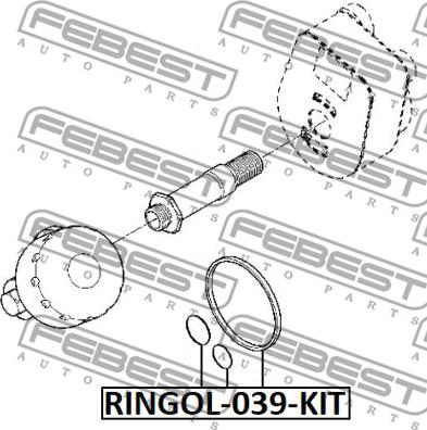 Febest RINGOL-039-KIT - Blīve, Eļļas filtrs autodraugiem.lv