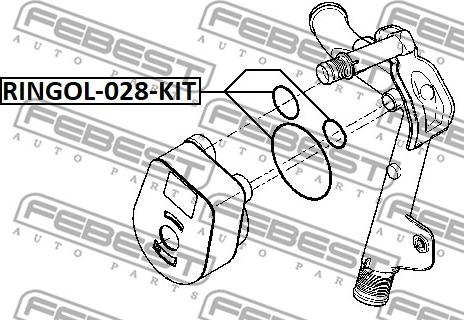 Febest RINGOL-028-KIT - Blīvju komplekts, Eļļas radiators autodraugiem.lv