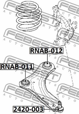 Febest RNAB-011 - Piekare, Šķērssvira autodraugiem.lv