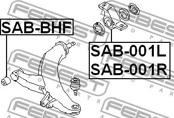 Febest SAB-001L - Piekare, Šķērssvira autodraugiem.lv