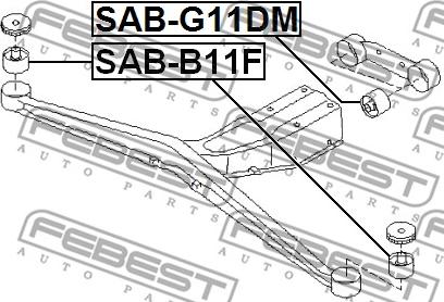 Febest SAB-B11F - Piekare, Diferenciālis autodraugiem.lv