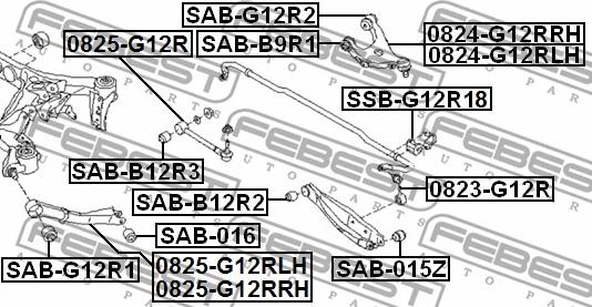 Febest SAB-G12R1 - Piekare, Šķērssvira autodraugiem.lv