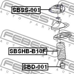 Febest SBSS-001 - Amortizatora statnes balsts autodraugiem.lv