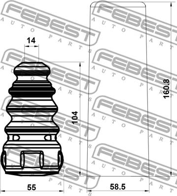 Febest STSHB-ALTR-KIT - Putekļu aizsargkomplekts, Amortizators autodraugiem.lv