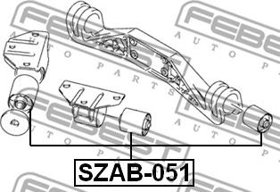 Febest SZAB-051 - Piekare, Diferenciālis autodraugiem.lv