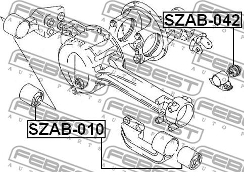 Febest SZAB-042 - Piekare, Diferenciālis autodraugiem.lv