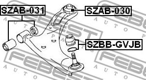 Febest SZAB-030 - Piekare, Šķērssvira autodraugiem.lv