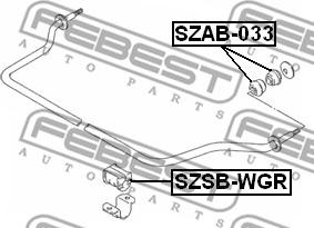 Febest SZSB-WGR - Bukse, Stabilizators autodraugiem.lv