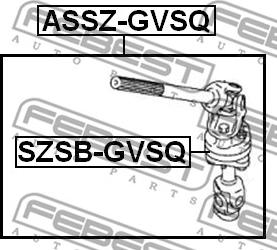 Febest SZSB-GVSQ - Bukse, Stūres mehānisma reduktora vārpsta autodraugiem.lv