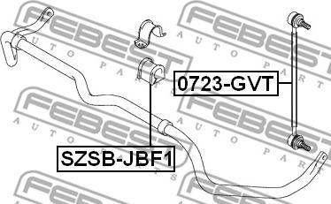 Febest SZSB-JBF1 - Bukse, Stabilizators autodraugiem.lv