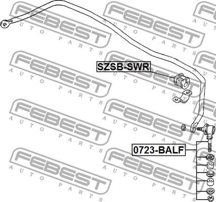 Febest SZSB-SWR - Bukse, Stabilizators autodraugiem.lv