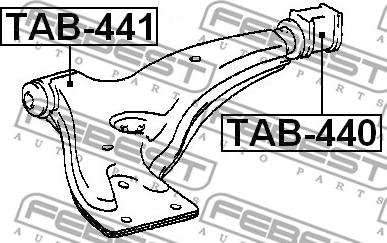 Febest TAB-441 - Piekare, Šķērssvira autodraugiem.lv