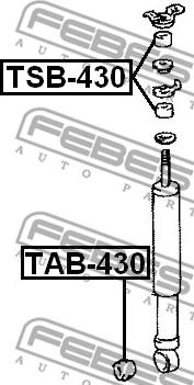 Febest TAB-430 - Bukse, amortizators autodraugiem.lv