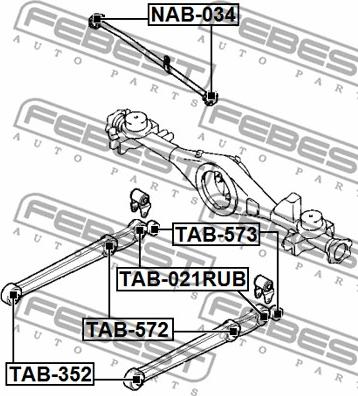 Febest TAB-572 - Piekare, Šķērssvira autodraugiem.lv