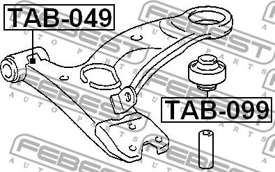 Febest TAB-049 - Piekare, Šķērssvira autodraugiem.lv