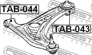 Febest TAB-044 - Piekare, Šķērssvira autodraugiem.lv